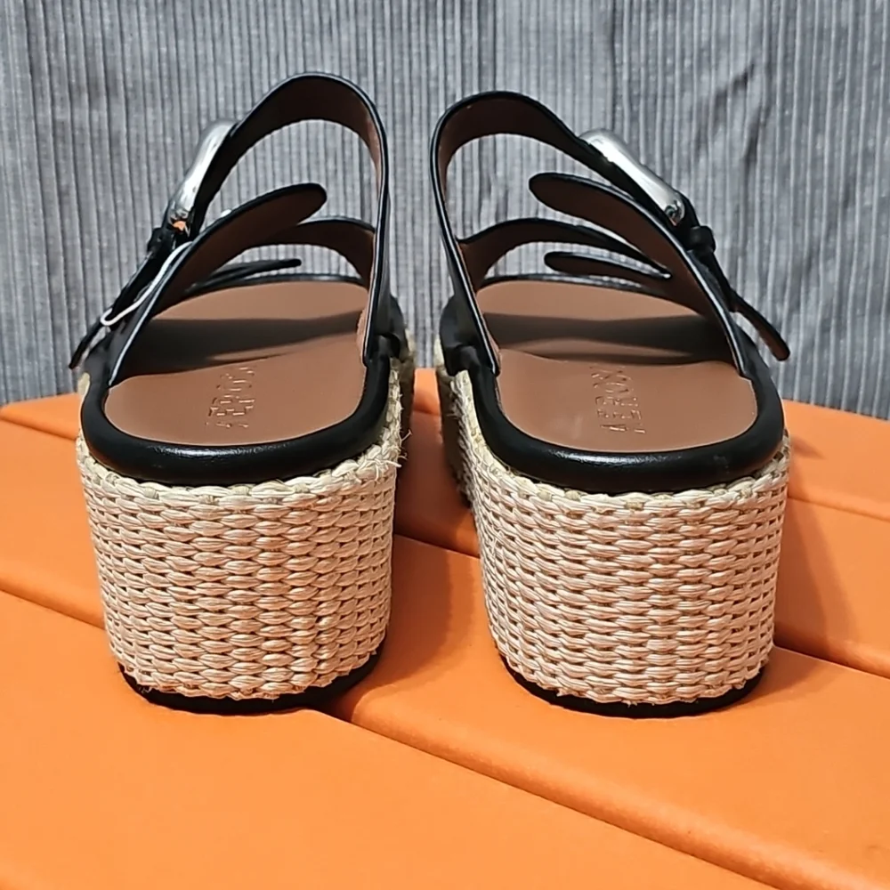 Aerosoles‎ Darcy Wedge Platform Double Buckle Sandal Women’s 7M NWOT Condition